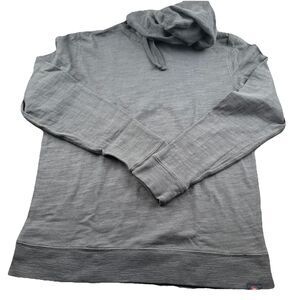 Faherty Sunwashed Organic Cotton Slub Pullover Hoodie Mens’s Medium  Gray